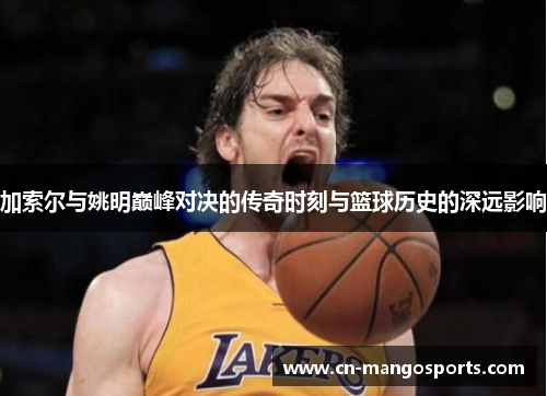 加索尔与姚明巅峰对决的传奇时刻与篮球历史的深远影响